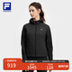 FILA 斐樂(lè )官方女裝針織連帽外套2025秋裝新款健身運動(dòng)防曬衣夾克 深黑-BK M 165/84A/M