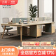 沃霖 E0級辦公家具輕奢辦公桌椅組合現代辦公桌辦公室簡(jiǎn)約屏風(fēng)工位 2.4米四人位 常規
