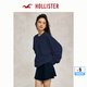 HOLLISTER24春秋款經(jīng)典小海鷗抓絨落肩衛(wèi)衣女裝KI352-4218 藍(lán)色 L (165/100A)