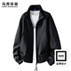 馬克華菲春秋季夾克男2025新款痞帥潮牌高級感秋裝外套男裝 黑色 L