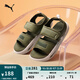 彪馬（PUMA）緩震中底魔術貼透氣涼鞋男女夏季休閑拖鞋SANDAL395429 橄欖色-深橄欖色-白-03 40.5
