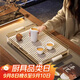 PAKCHOICE茶盤托盤輕奢水果水杯架子室內(nèi)客廳茶幾雙層長方形瀝水盤大號