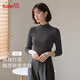 班尼路（Baleno）2025新款羊毛長(cháng)袖打底衫女半高領(lǐng)內搭女裝秋冬季保暖中領(lǐng)針織毛衣