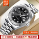勞力士王子瑞士原裝手表男士日志全自動(dòng)機械表防水鑲鉆商務(wù)氣質(zhì)男表十大腕表 本色黑面-升級版+送皮帶 40mm