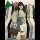 億梵莎棉服女2025新款冬季加厚美式復古牛角扣羽棉襖絨服女派克潮服外套 卡其色 均碼 （可聯(lián)系客服備注碼數）