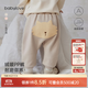 babylove嬰兒大PP褲秋冬加絨保暖寶寶長(cháng)褲高腰護肚外穿百搭休閑褲 海鷗灰 80 cm