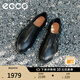 愛步（ECCO）男士皮鞋 商務(wù)英倫風(fēng)樂福鞋一腳蹬鞋商務(wù)休閑男鞋 都市倫敦525624 黑色52562401001 40