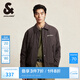 杰克·瓊斯（JACK&JONES）男裝秋季新款時尚百搭寬松短款棉衣保暖外套字母刺繡翻領(lǐng)棉服男 E09 巧克力棕色 XL 185