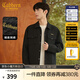 卡賓（CABBEEN）【千鳥(niǎo)格肌理】工裝夾克男2024秋季新款潮牌刺繡外套黑白高級 煤黑色01 L /175/50