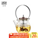 尚明耐熱玻璃蒸煮兩用茶壺煮茶器電陶爐提梁壺明火加熱家用辦公養(yǎng)生壺 槍黑色 1000ml