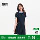 森馬（Semir）連衣裙女拼接格子假兩件學(xué)院風(fēng)2025夏季收腰polo裙107425114001