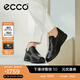 愛步（ECCO）七夕禮物一腳蹬皮鞋 男士休閑皮鞋樂福鞋舒適休閑鞋 雅仕207144 黑色20714401001 41