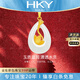 ?？ㄒ?HEEKAIYI項鏈女士和田玉金鑲玉項鏈奢侈首飾七夕情人節禮物送老婆送女友金玉良緣金鑲玉項鏈-999足金鏈