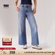 Levi's李維斯冰酷系列女士BAGGY美式休閑寬松簡(jiǎn)約通勤闊腿牛仔褲 藍色 26 (31)