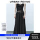 UR2025夏季新款女裝波嬉風(fēng)垂感超寬松百搭闊腿褲UWM650028 正黑 (偏寬松) S (XS-S)