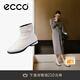 愛步（ECCO）靴子女 冬季簡約氣質(zhì)時尚百搭牛皮粗跟短靴女 雕塑222353 HL 石灰色22235301378 37