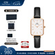 丹尼爾惠靈頓（DanielWellington）dw手表女 復(fù)古小方表石英女士手表歐美腕表 七夕情人節(jié)禮物送女友 小方塊白盤-黑色皮帶-DW00100434