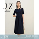 玖姿（JUZUI）商場(chǎng)同款赫本風(fēng)拼接針織連衣裙女春款JWEC50027 丈青 M