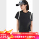 雲上生活【織帶T】撞色萊賽爾棉短袖女T恤2025夏季上衣T0450 深空灰 XL （建議130-145斤左右）