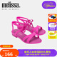 Melissa（梅麗莎）蝴蝶結(jié)綁帶Jason Wu合作款低跟夏季女士涼鞋33434 玫紅色 37