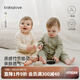 babylove嬰兒連體衣春秋季純棉寶寶哈衣爬服竹子提花純色可愛(ài)睡衣居家服 竹綠 90cm