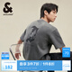 杰克·瓊斯（JACK&JONES）男裝復古簡(jiǎn)約舒適基礎百搭哥特字母飛鳥(niǎo)寬松圓領(lǐng)短袖T恤男 石雕灰E05 M (175)