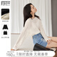 對白慵懶度假風(fēng)鏤空長(cháng)袖罩衫女2025夏季新款寬松透氣薄款外搭上衣 燕麥米 S