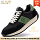 KLWP香港輕奢正品男鞋新款時(shí)尚百搭厚底防滑耐磨潮流運動(dòng)休閑阿甘鞋 黑色[正品男鞋] 40