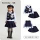 可英 GOWINBABY女童套裝學(xué)院風(fēng)新款2025秋季女寶甜美洋氣秋裝女孩兔子警官三件套 藍(lán)色 130 （適合身高120cm-130cm）