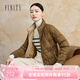 菲妮迪（FINITY）菲妮迪90白鵝絨羽絨服冬季新款絎縫短款輕薄保暖外套女 金咖色 XL