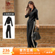 駱駝（CAMEL）立領(lǐng)健身女裝撞色修身兩件套運(yùn)動(dòng)服 Y24CAWL6620 幻影黑 L