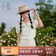 紫涵（ZIHAN）紫涵花瓣娃娃領(lǐng)襯衫女夏季森系田園風(fēng)小個(gè)子寬松短袖襯衣 米金 M