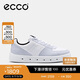 愛(ài)步（ECCO）圓頭潮流拼色厚底休閑板鞋男 街頭720系列520814 水泥灰/白色40