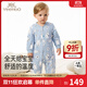 英氏（YEEHOO）英氏新生兒夾棉哈衣爬服初生寶寶保暖棉服秋冬季新款和尚服連體衣