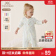 英氏（YEEHOO）嬰兒衣服新生兒連體衣男女寶寶純棉新疆棉嬰幼兒居家爬服四季款