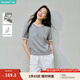 茵曼MIU系萊賽爾薄針織衫2025夏季女裝新款簡約通勤圓領(lǐng)短袖上衣  貴族灰 XL