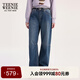 Teenie Weenie小熊女裝牛仔褲2025年秋季新款復古水洗松弛舒適長(cháng)褲