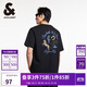 杰克·瓊斯（JACK&JONES） 春季款潮酷百搭純棉胸前膠印略寬松羅紋圓領(lǐng)短袖T恤男225101131