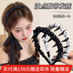 向晚發(fā)箍2件雪紡波點(diǎn)飄帶發(fā)箍長(cháng)齒頭箍女馬尾編發(fā)絲帶麻花辮發(fā)帶頭箍