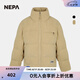 NEPA秋冬男士羽絨服燈芯絨面料時尚保暖外套7I72064 黃米色 S (95) 170/88A
