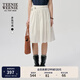 Teenie Weenie小熊女裝半身裙2025夏季新款休閑度假風(fēng)法式時(shí)尚短裙 白色 L