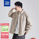唐獅（TonLion）2024長(cháng)袖工裝襯衫男日系休閑寬松襯衣男士 茶粉棕 L 
