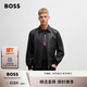 BOSS博斯【禮物】男士寬松飛行員夾克皮衣外套 001-黑色 L (50)