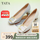 他她（TATA）粗跟單鞋百搭高跟女鞋春季7YO01AQ4 白色 36