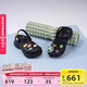 卡駱馳（CROCS）檀健次同款復古洞洞鞋女鞋厚底老爹鞋小鯨魚(yú)洞洞鞋206302 黑色-001(含智必星) 36 /37(230mm)