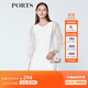 PORTS寶姿商場(chǎng)同款春夏新品女裝歐根紗拼接袖連衣裙 米白 S