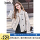 百圖betu女裝2025春季新款風(fēng)衣時(shí)尚立領(lǐng)戶(hù)外抗風(fēng)寬松短款外套2501T48 淺杏色 M