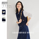 對白（DUIBAI）【100棉】時(shí)髦牛仔馬甲女2026春季新款百搭疊穿短款無(wú)袖上衣 深牛仔藍 M