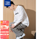 唐獅（TonLion）2025春純色長(cháng)袖T恤男百搭寬松簡(jiǎn)約打底衫上衣服潮 本白 L 