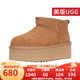 UGG美版秋冬女款保暖加厚底迷你短筒雪地靴1135092 CHE-栗色 37